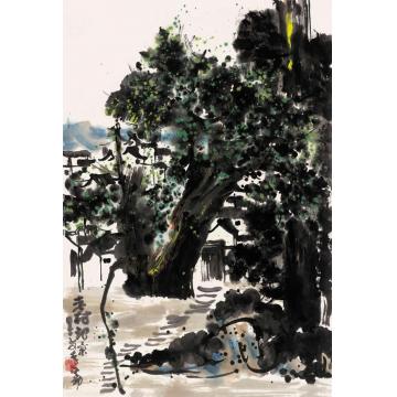李学功国画花鸟老村记景字画之家