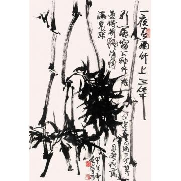 李学功国画花鸟一夜春雨竹上三竿字画之家