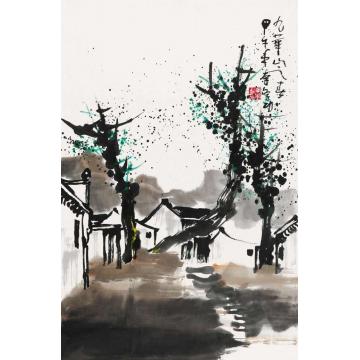 李学功国画花鸟九华山之春字画之家