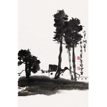 李学功国画花鸟太平湖岸字画之家
