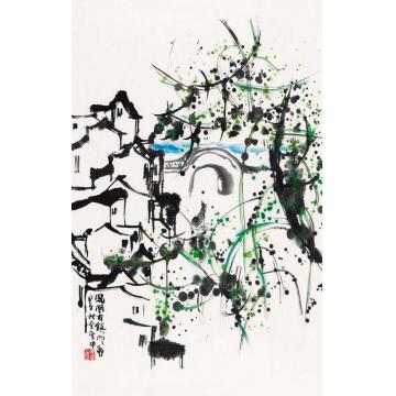 李学功国画花鸟凤凰古镇印象字画之家
