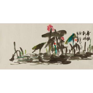 李学功国画花鸟荷塘新雨字画之家