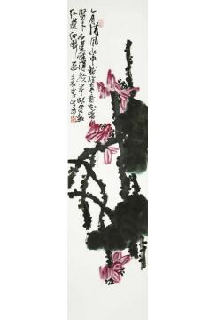 李学功国画花鸟七月清风水中栽字画之家