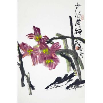 李学功国画花鸟无心处处禅字画之家
