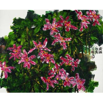 李学功国画花鸟荷塘沐晨字画之家