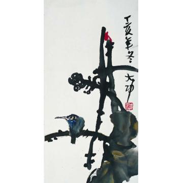 李学功国画花鸟荷塘小景字画之家
