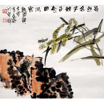 李学功国画花鸟虽然名字赖专食田间害字画之家