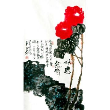 李学功国画花鸟秋浓愈裂字画之家