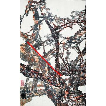 李学功国画花鸟醉入梅林三十里局部1字画之家