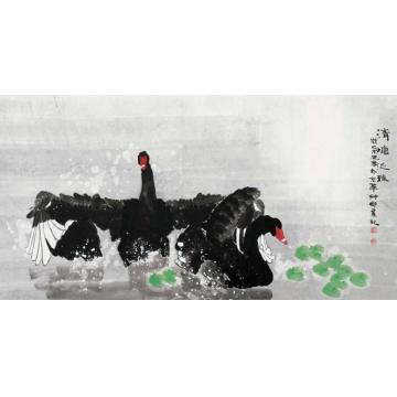 窦申清国画花鸟清塘泛珠字画之家