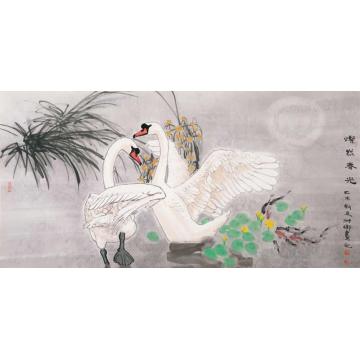 窦申清国画花鸟灿然春光字画之家