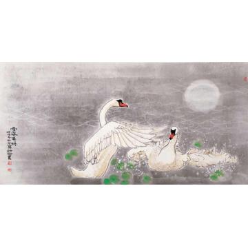 窦申清国画花鸟雪姿弄珠字画之家