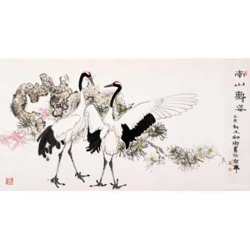 窦申清国画花鸟南山寿姿字画之家
