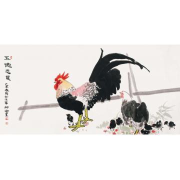 窦申清国画花鸟五德思晨字画之家