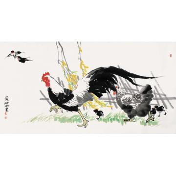 窦申清国画花鸟春风02字画之家
