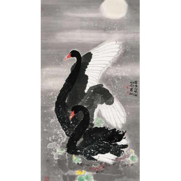 窦申清国画花鸟江天如一字画之家