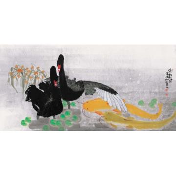 窦申清国画花鸟秀韵憨然字画之家