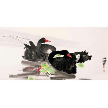 窦申清国画花鸟一江春字画之家