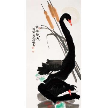 窦申清国画花鸟清姿戏浅字画之家