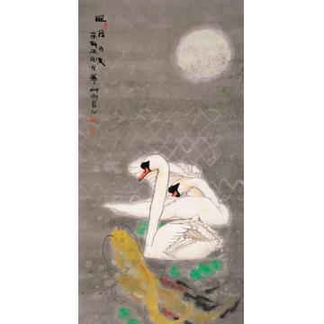 窦申清国画花鸟风月弄浅字画之家
