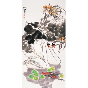 窦申清国画花鸟雪姿悠然字画之家