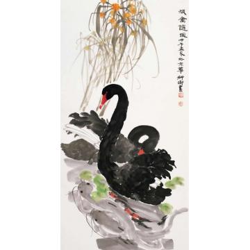 窦申清国画花鸟旅禽随风字画之家