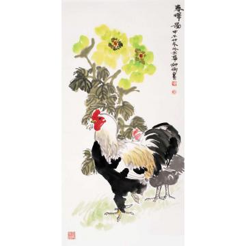 窦申清国画花鸟春晖图字画之家