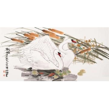 窦申清国画花鸟欢秋字画之家