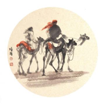 吴陆升沙漠驼铃字画之家