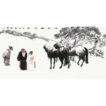 吴陆升伯乐相马图字画之家