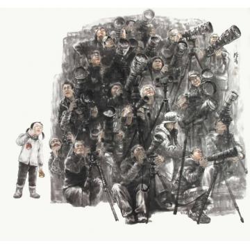吴陆升国画人物候鸟字画之家