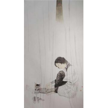 吴陆升国画人物女教师字画之家