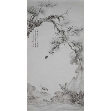 黄梦洁国画花鸟松风洗梦字画之家
