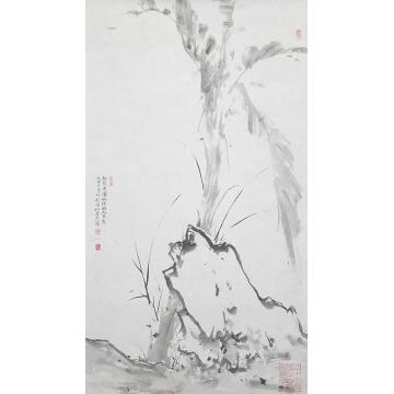 黄梦洁国画花鸟蕉石图字画之家