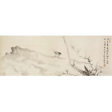 黄梦洁国画花鸟松荫拂窓字画之家