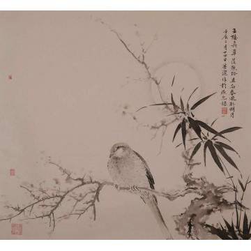 黄梦洁国画花鸟春风卧明月字画之家
