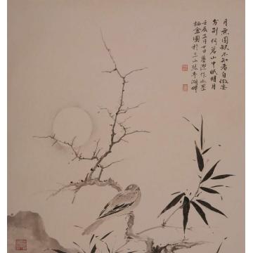 黄梦洁国画花鸟卧月字画之家