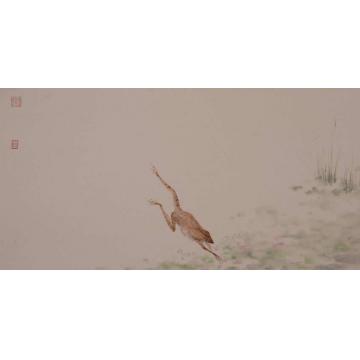 黄梦洁国画花鸟蛙跃古池字画之家