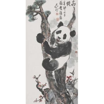 杨铭仪国画动物熊猫之四字画之家