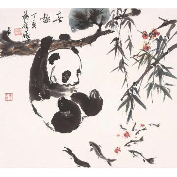 杨铭仪国画动物春趣字画之家