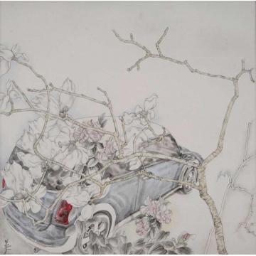 刘英国画花鸟春景1字画之家