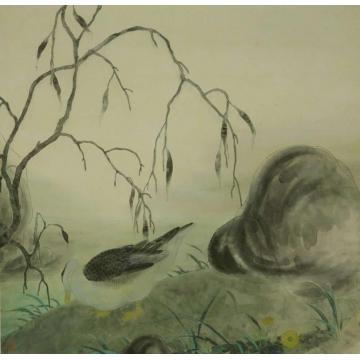 刘英国画花鸟寒塘字画之家
