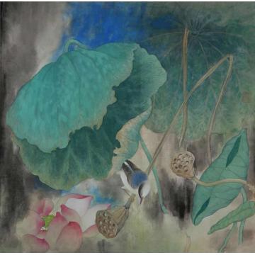 刘英国画花鸟雨霁字画之家