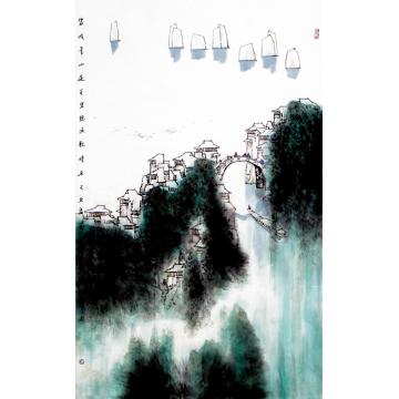林琳渔唱一声人过桥字画之家