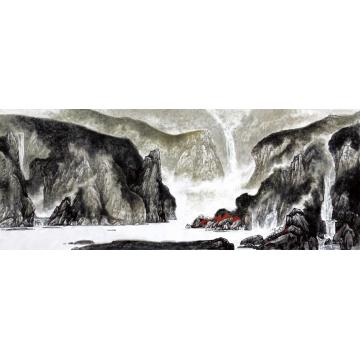 林琳国画山水秋来满山尽佳色字画之家