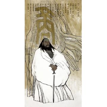 林琳国画人物汤王造像字画之家