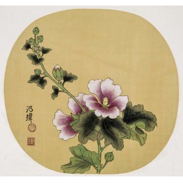 沈玮国画花鸟芙蓉图图字画之家