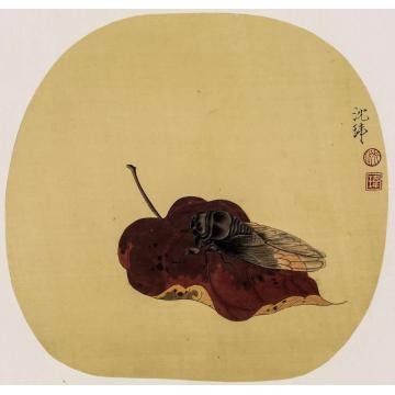 沈玮国画花鸟一叶知秋字画之家