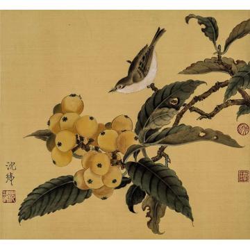 沈玮国画花鸟琵琶绣羽图字画之家