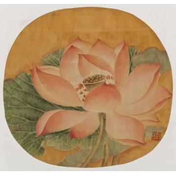 沈玮国画花鸟仿古扇面二字画之家